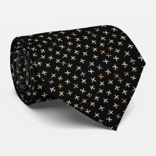 Pilot Faux Silk Mikro-Flugzeug-Designer-Stil Krawatte