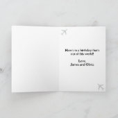 Pilot Flug Flugzeug, Coole Luftfahrt Geburtstag Karte (Innenseite)