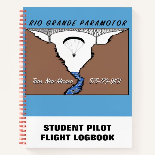 Pilot-Flugbuch für Rio Grande Paramotor Notizblock (Vorderseite)