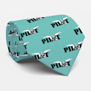 Pilot Flüge Aquamarin Blue Aviator Krawatte
