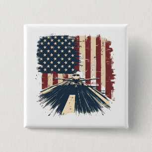 Pilot Flugzeug amerikanisches Flugzeug Luftfahrt Button
