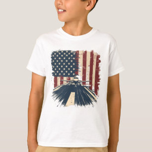 Pilot Flugzeug amerikanisches Flugzeug Luftfahrt T-Shirt