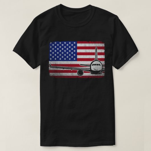 Pilot Flugzeug amerikanisches Flugzeug Luftfahrt T-Shirt (Design vorne)