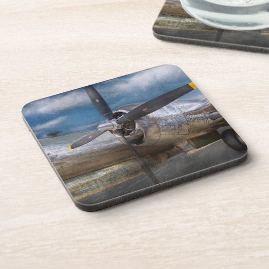 Pilot - Flugzeug - das B-29 Superfortress Getränkeuntersetzer (Linke Seite)