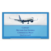 Pilot-Flugzeug des Flugzeugkapitän von Blue Aircra Magnetische Visitenkarte (Vorderseite)