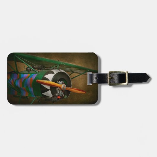 Pilot - Flugzeug - deutscher WW1 Kämpfer - Fokker Gepäckanhänger (Vorderseite horizontal)