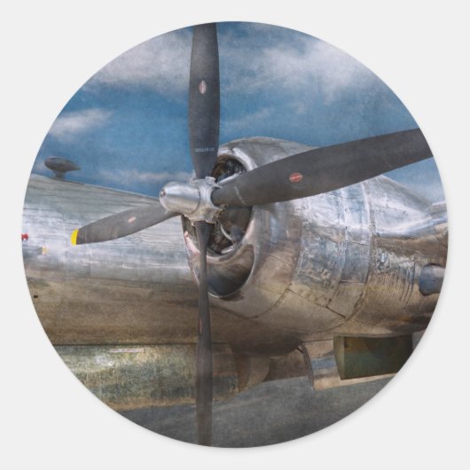 Pilot - Flugzeug - Die Superfestung B-29 Runder Aufkleber (Vorderseite)