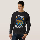 Pilot Flugzeug Flug Alter Mann Sweatshirt (Vorne ganz)