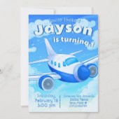 Pilot - Flugzeug-Junge Geburtstag Einladung (Vorderseite)
