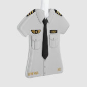 Pilot-Flugzeug-Kapitän-Luftfahrt-Weihnachten Ornament (Vorderseite)