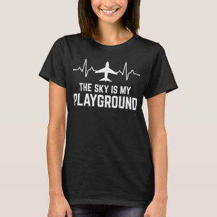 Pilot Flugzeug Luftfahrt Der Himmel ist mein Spiel T-Shirt
