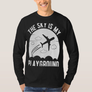 Pilot Flugzeug Luftfahrt Der Himmel ist mein Spiel T-Shirt