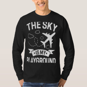 Pilot Flugzeug Luftfahrt Der Himmel ist mein Spiel T-Shirt