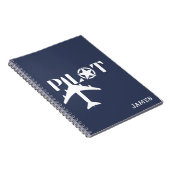 Pilot Flugzeug Militär Star Aviation Cool School Notizblock (Rechte Seite)