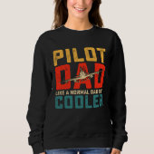 pilot for dad father aviation airplane pilot sweatshirt (Vorderseite)