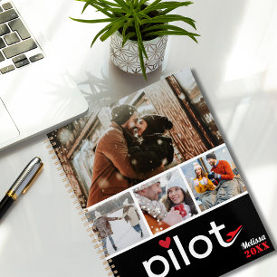 Pilot Frau Typografie & Flugzeug, Minimalistische Planer