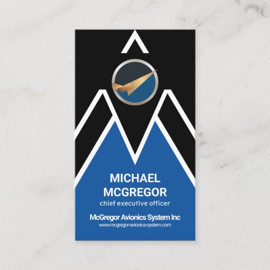 Pilot für ein Flugzeug mit zukunftsweisender Buchs Visitenkarte (Vorderseite)