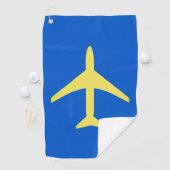 Pilot für Funkgelbes Flugzeug Golfhandtuch (Insitu)