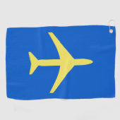 Pilot für Funkgelbes Flugzeug Golfhandtuch (Horizontal)