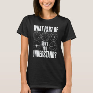 Pilot für Männer Frauen Flugzeug Fluglinienpilot T-Shirt
