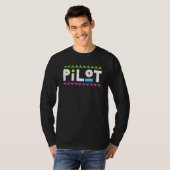 Pilot Future Airplane Aviator Captain Cool Aviaton T-Shirt (Vorne ganz)