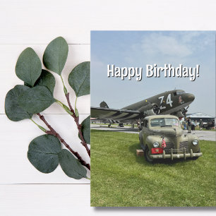 Pilot Geburtstag Vintage Flugzeug Militär Lustig Karte
