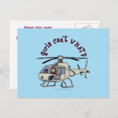 Pilot-Girl für leichte Hubschrauber Postkarte (Vorne/Hinten)