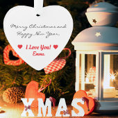 Pilot Girlfriend Typografy & Airplane,Personalisie Ornament