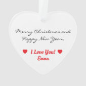 Pilot Girlfriend Typografy & Airplane,Personalisie Ornament (Rückseite)