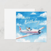 Pilot Happy Birthday on the airplane (Vorne/Hinten)