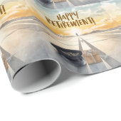 Pilot  Happy retirement Geschenkpapier (Rolleneckpunkt)