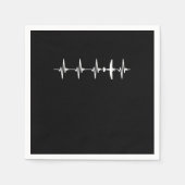 Pilot Heartbeat Flugzeug Aviation Airplane Aviator Serviette (Vorderseite)