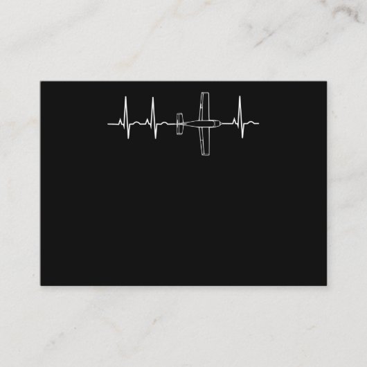 Pilot-Heartbeat-Geschenk für Flugzeuge Visitenkarte (Vorderseite)