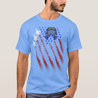 Pilot-Helm des Kampfjets USA Flag Patriot 4t T-Shirt