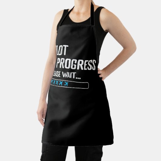 Pilot im Gange Bitte warten Loadung Fluggesellscha Schürze (InSitu)