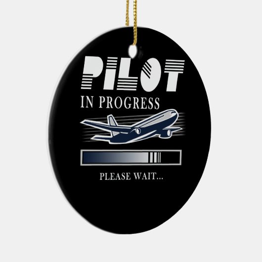 Pilot im Gange Bitte warten Pilot Aviatio Keramik Ornament (Rechts)