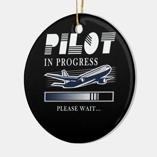 Pilot im Gange Bitte warten Pilot Aviatio Keramik Ornament (Links)