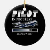 Pilot im Gange Bitte warten Pilot Aviatio Keramik Ornament (Hinten)
