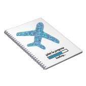 "Pilot im Gange"-FlugzeugNotebook Notizblock (Rechte Seite)