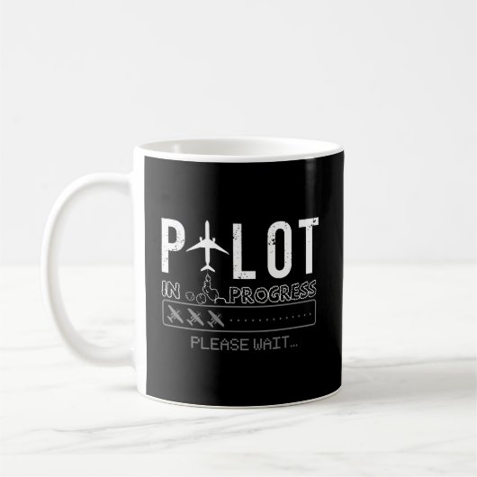Pilot im Gange Funny Future Pilot Aviation Airline Kaffeetasse (Links)