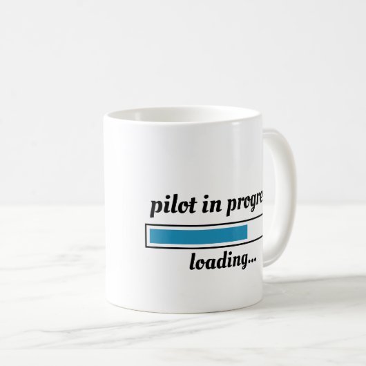 "Pilot im Gange" Tasse (VorderseiteRechts)