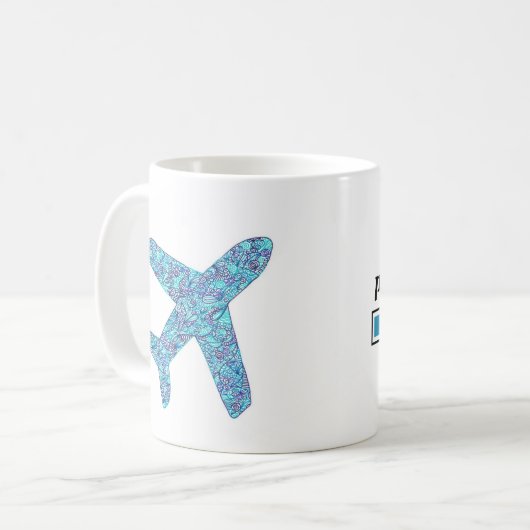 "Pilot im Gange" Tasse (Vorderseite Links)