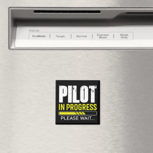 Pilot in Ausbildung… Bitte warten   Geschenkidee f Magnet