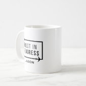 Pilot in Ausbildung & Flugzeug Moderne Reise Anpas Kaffeetasse (Vorderseite Links)