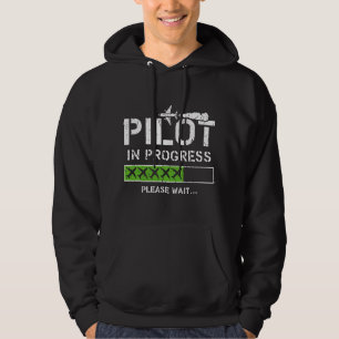 Pilot in Ausbildung Kind Zukunft Pilot Flugzeug Av Hoodie