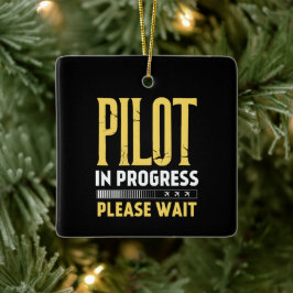Pilot in Ausbildung – Ladebalken Aviatik-Design Keramikornament