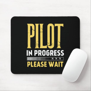 Pilot in Ausbildung – Ladebalken Aviatik-Design Mousepad