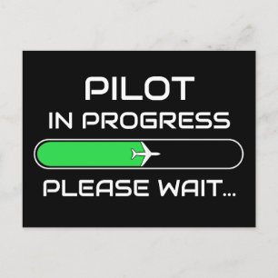Pilot in Ausbildung Lustige Luftfahrt Fliegerschul Postkarte