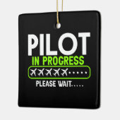 Pilot in der Flugschule für laufende Beladung Keramikornament (Links)