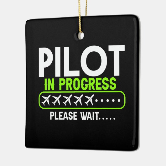 Pilot in der Flugschule für laufende Beladung Keramikornament (Links)
